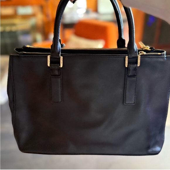 Tory Burch Black Satchel with Gold Accents - Picture 2 of 7